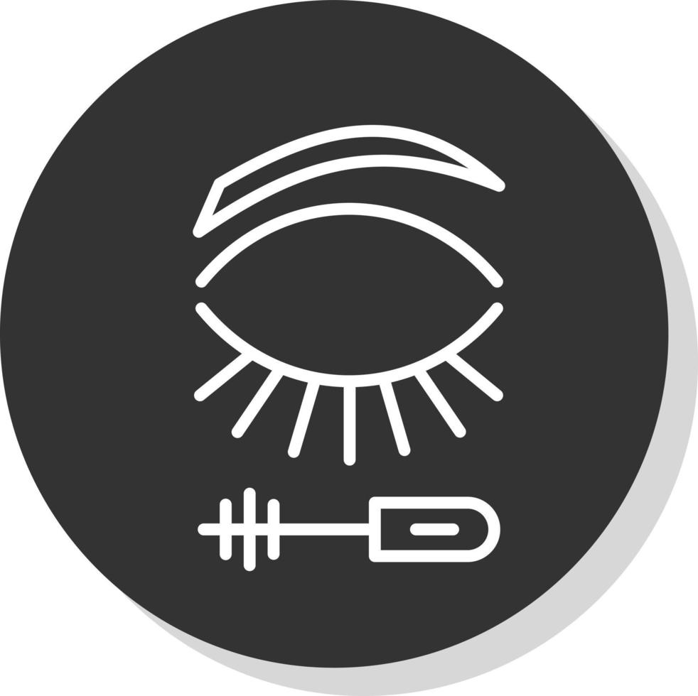 Wimpern-Mascara-Vektor-Icon-Design vektor