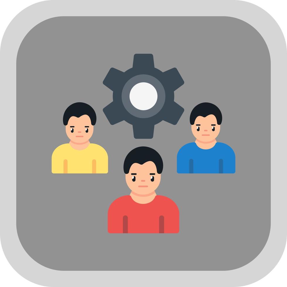 Mitarbeitermanagement-Vektor-Icon-Design vektor