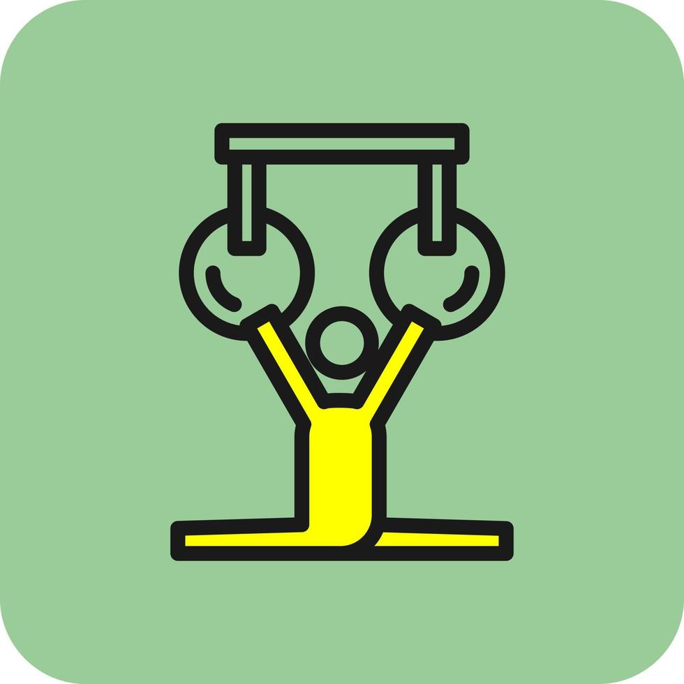 Gymnastik-Vektor-Icon-Design vektor