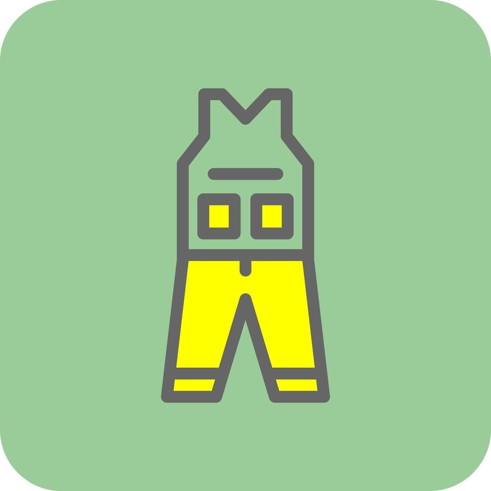 Overall Kleidung Vektor Icon Design