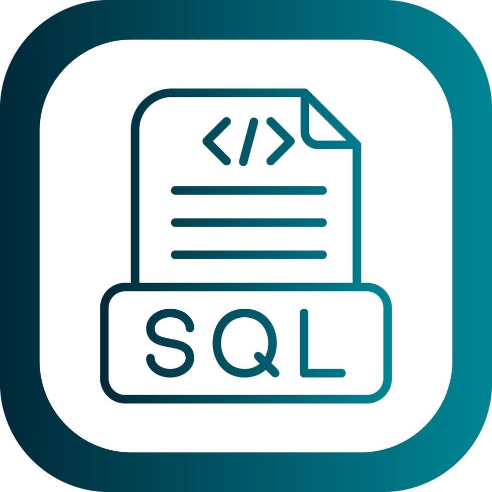 SQL-Datei-Vektor-Icon-Design vektor