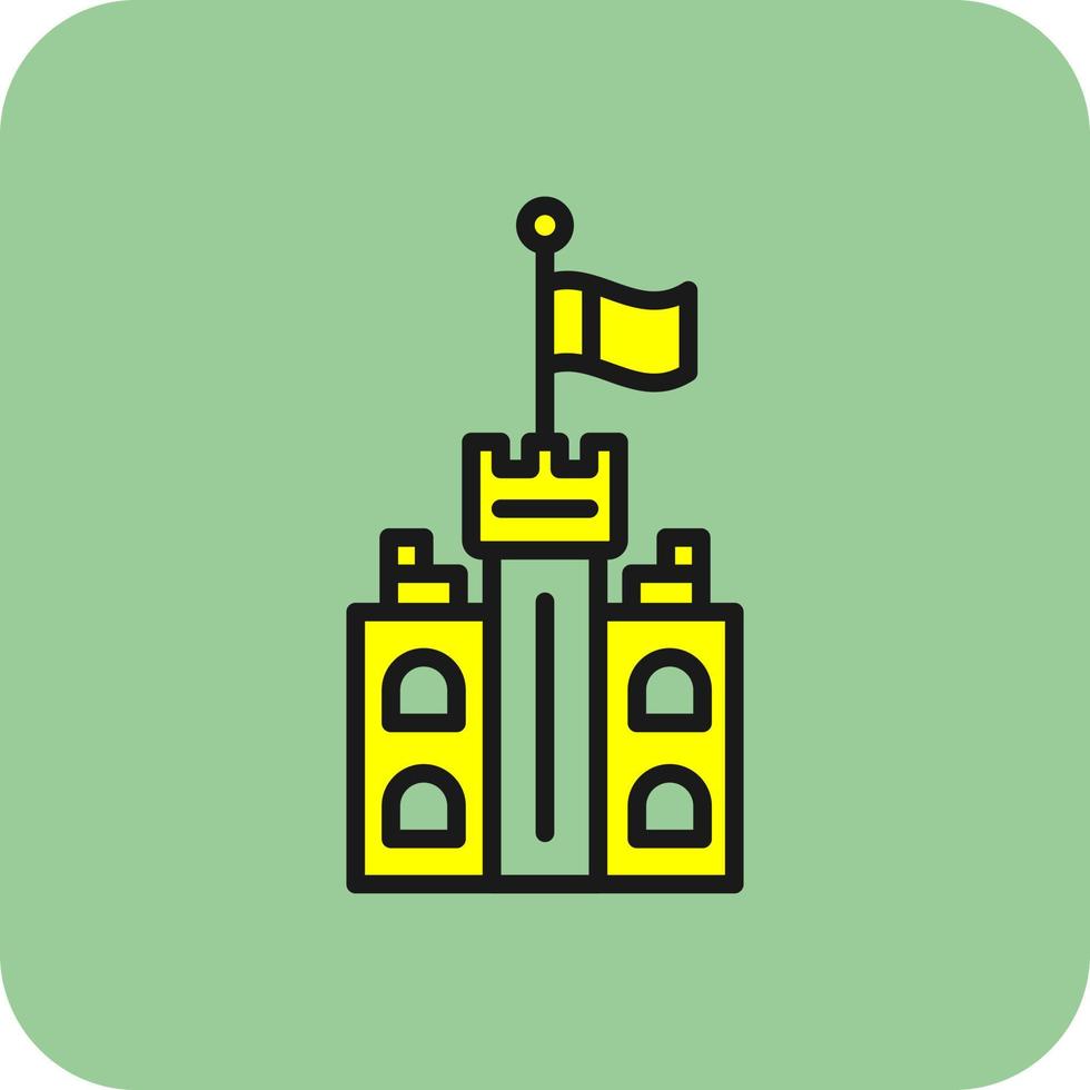 Burg Flagge Vektor Icon Design