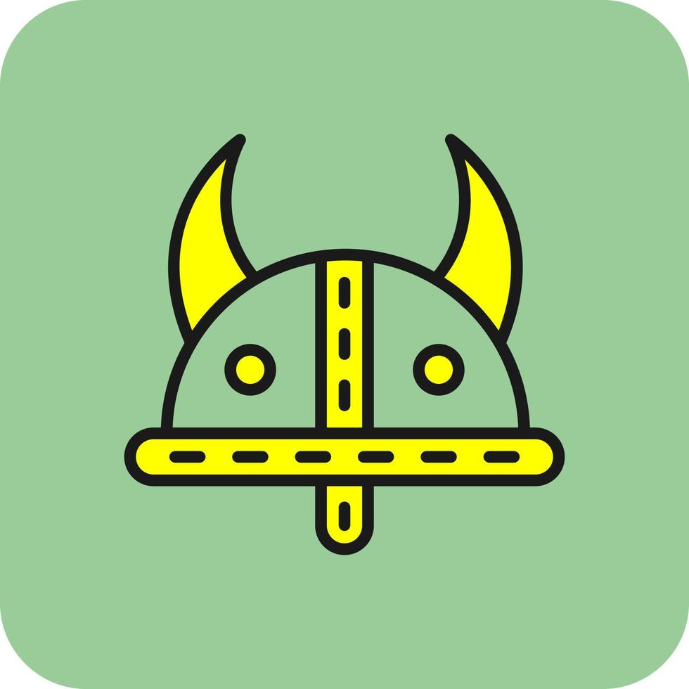 Wikingerhelm-Vektor-Icon-Design vektor