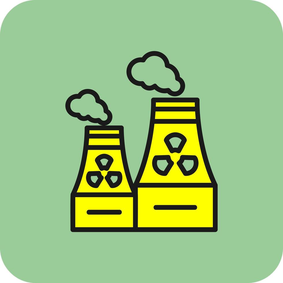 Vektor-Icon-Design für nukleare Verschmutzung vektor