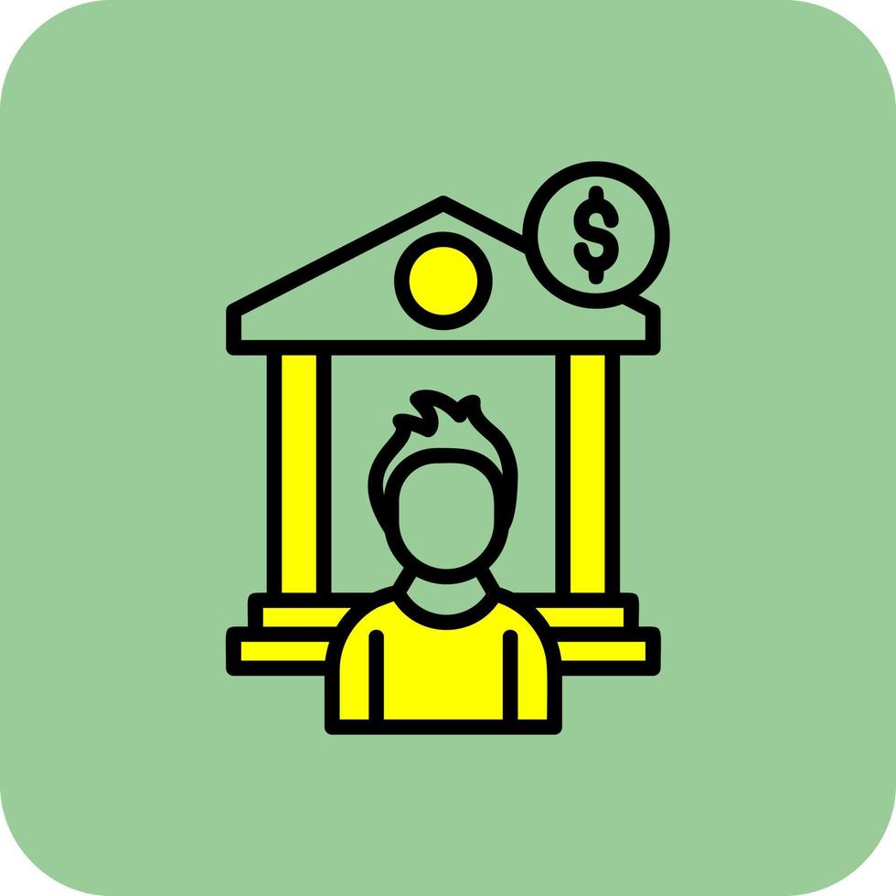 persönliches Banking-Vektor-Icon-Design vektor