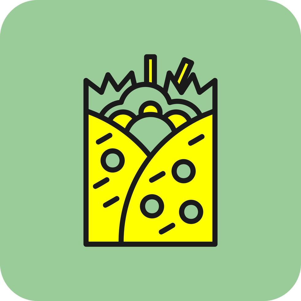 Burrito-Vektor-Icon-Design vektor
