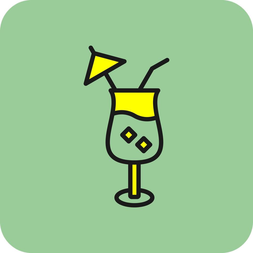 Piña Colada-Vektor-Icon-Design vektor