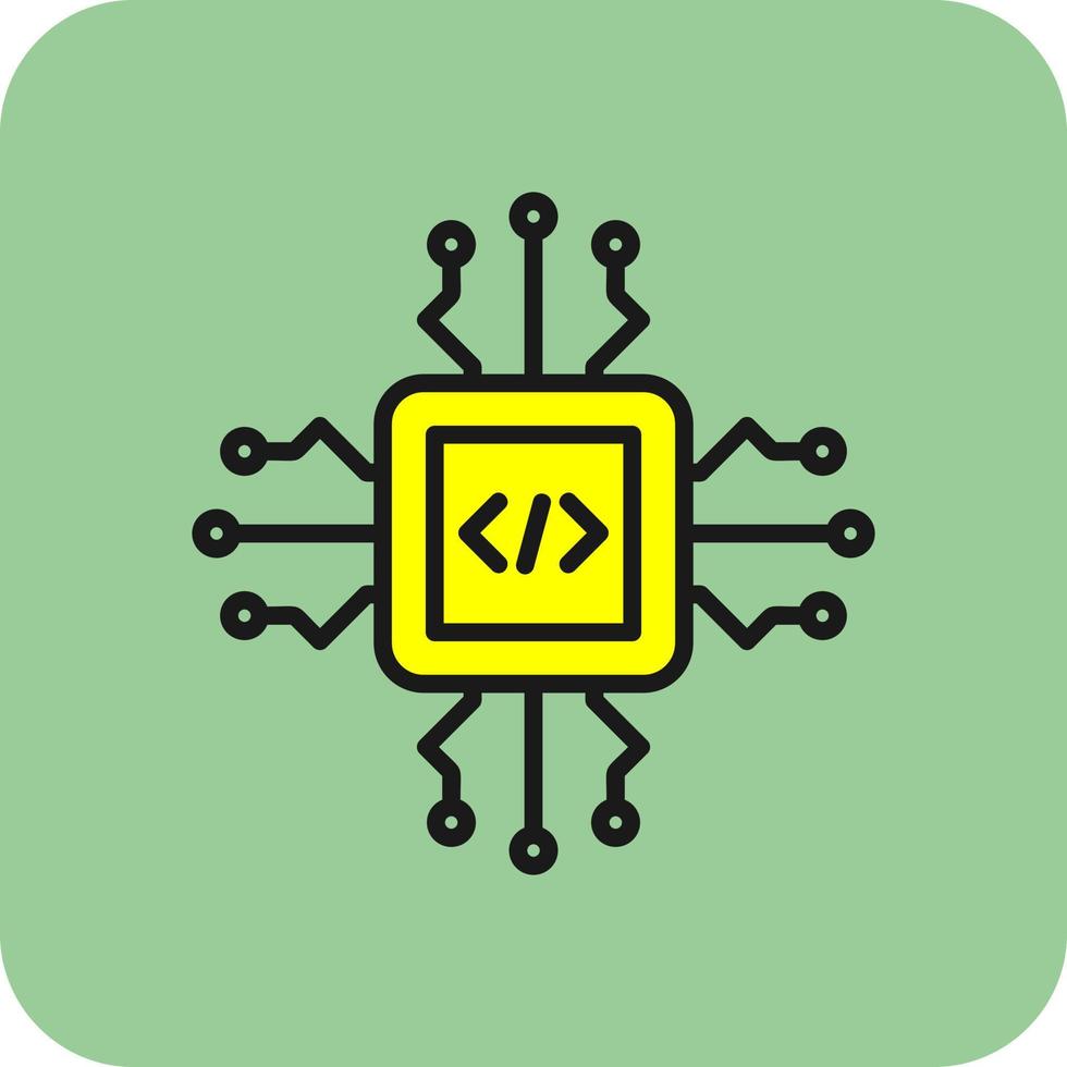 Code-Prozessor-Vektor-Icon-Design vektor