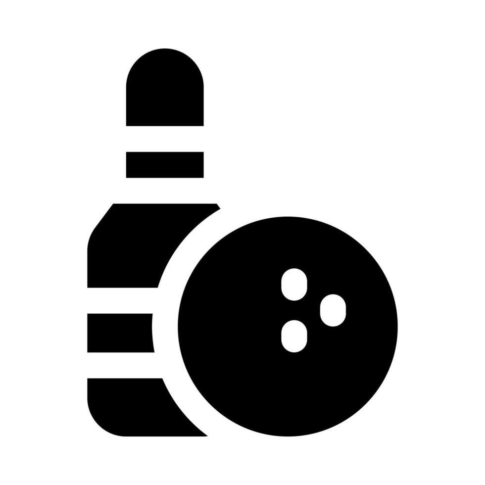 Bowling Symbol zum Ihre Webseite, Handy, Mobiltelefon, Präsentation, und Logo Design. vektor