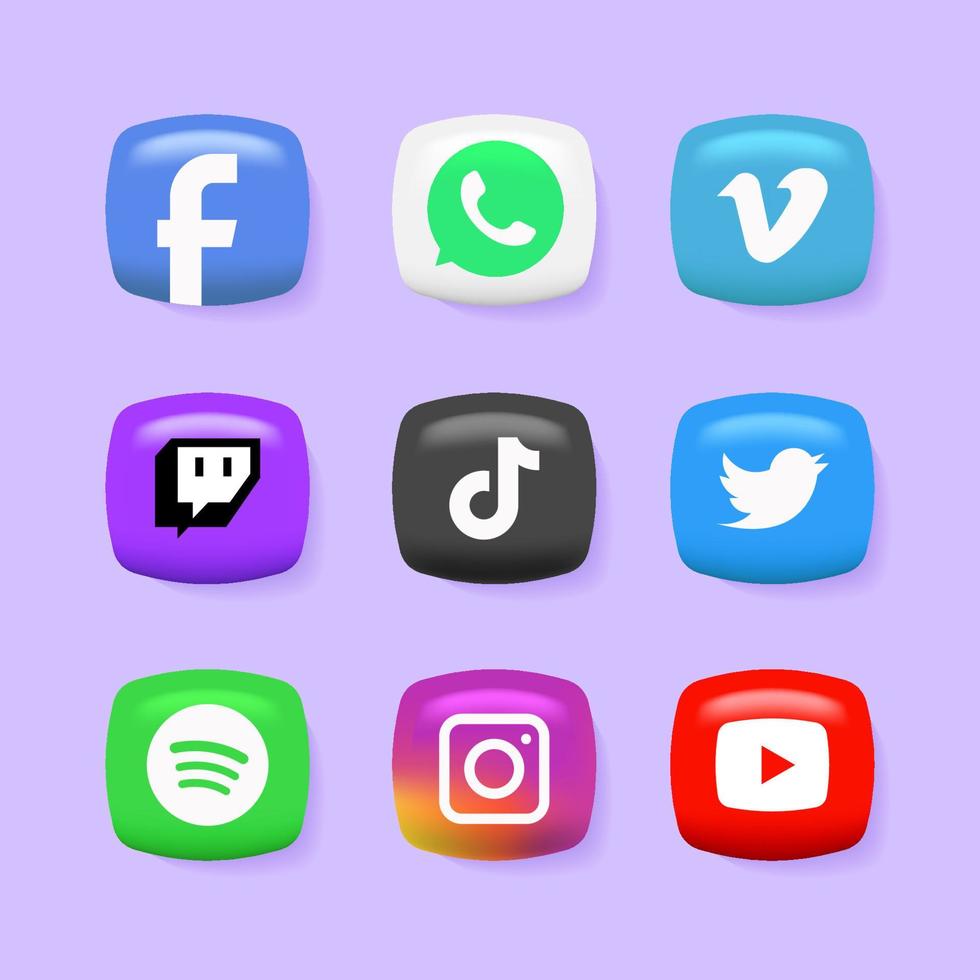 Social Media Logo Sammlung vektor