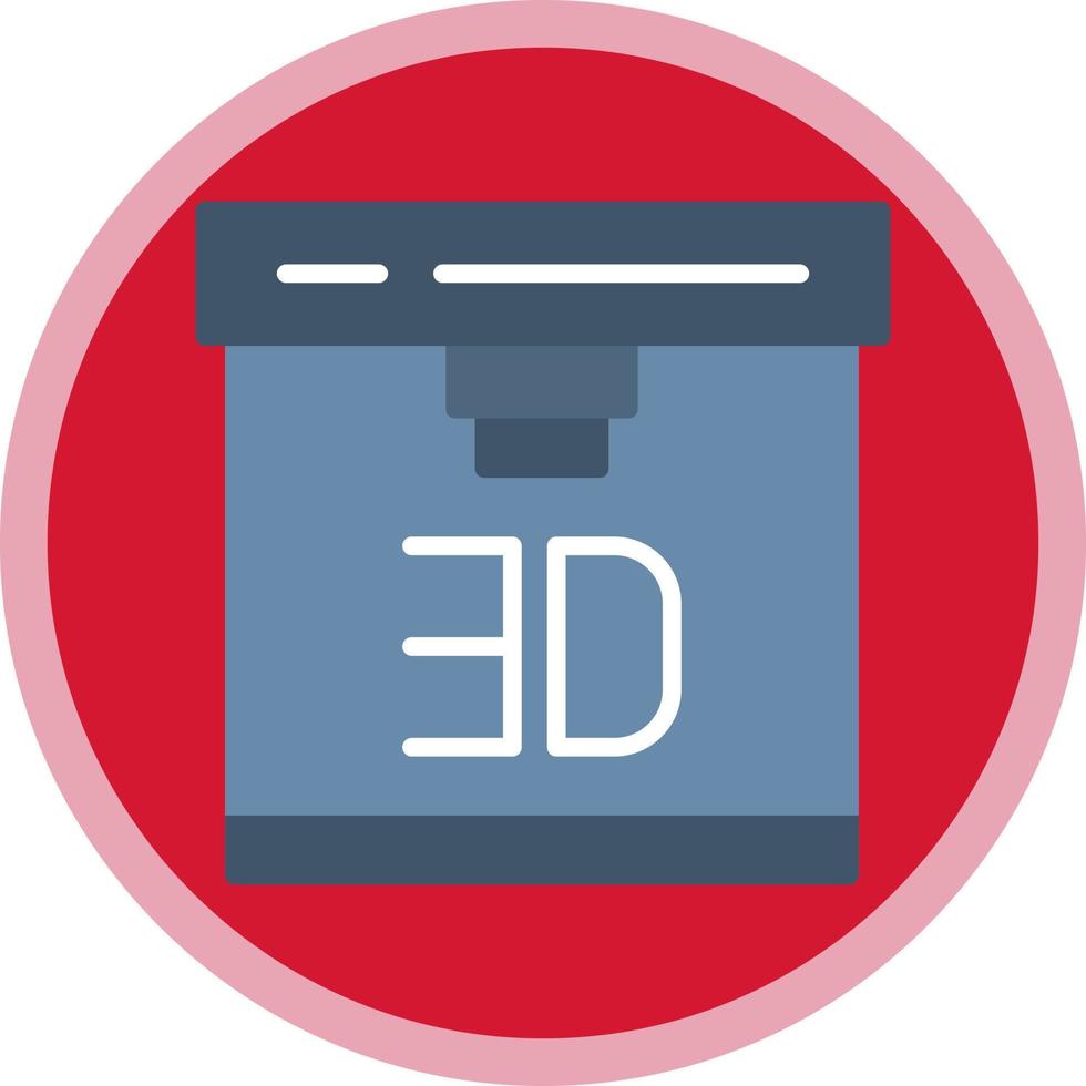 3D-Drucker-Vektor-Icon-Design vektor