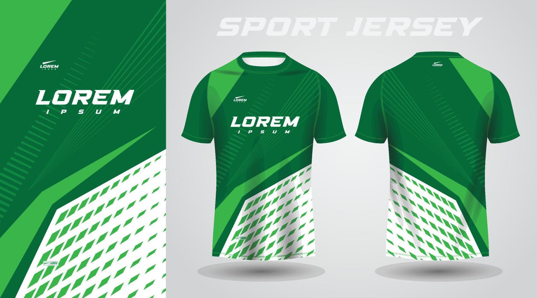 Grün Hemd Fußball Fußball Sport Jersey Vorlage Design Attrappe, Lehrmodell, Simulation vektor