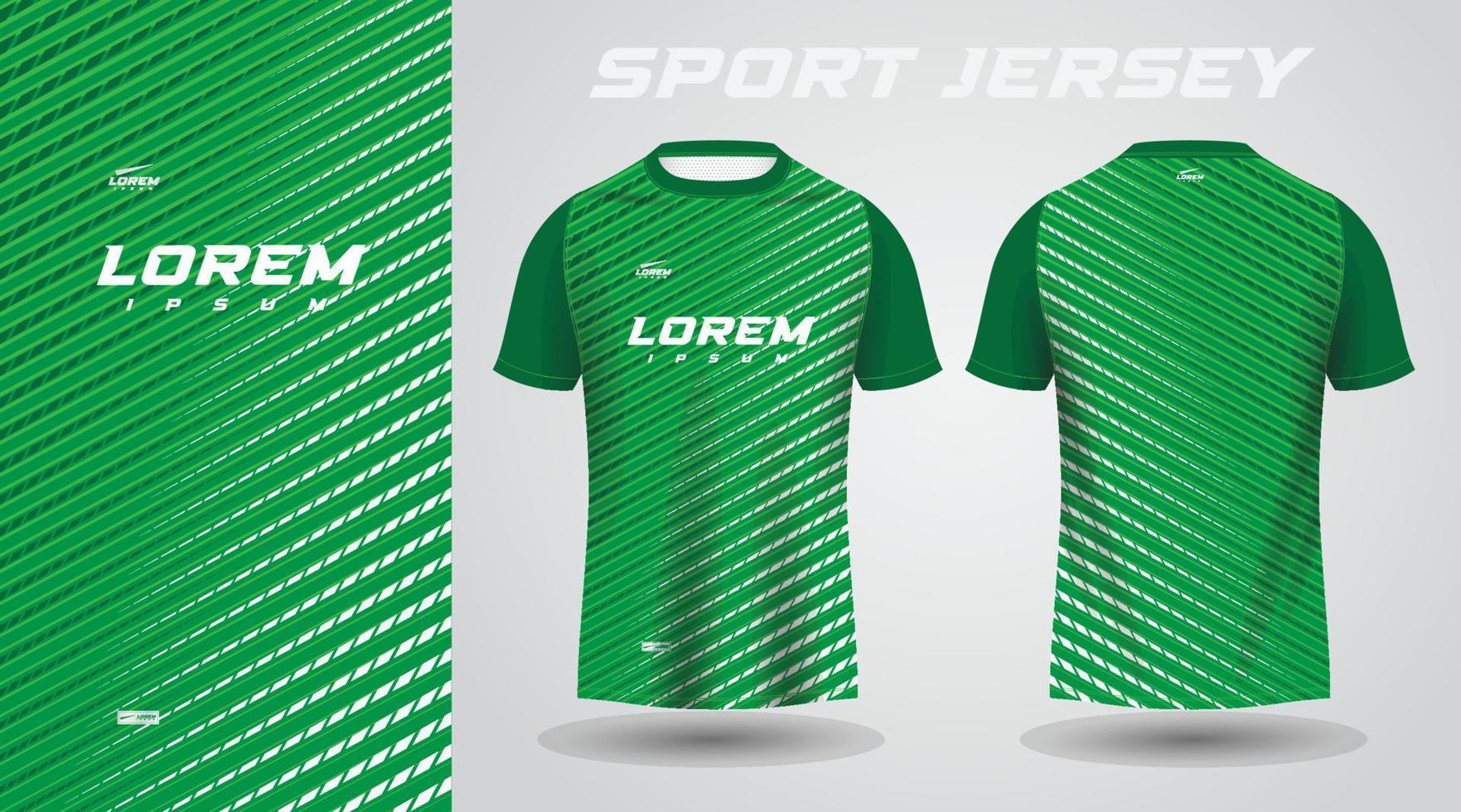Grün Hemd Fußball Fußball Sport Jersey Vorlage Design Attrappe, Lehrmodell, Simulation vektor