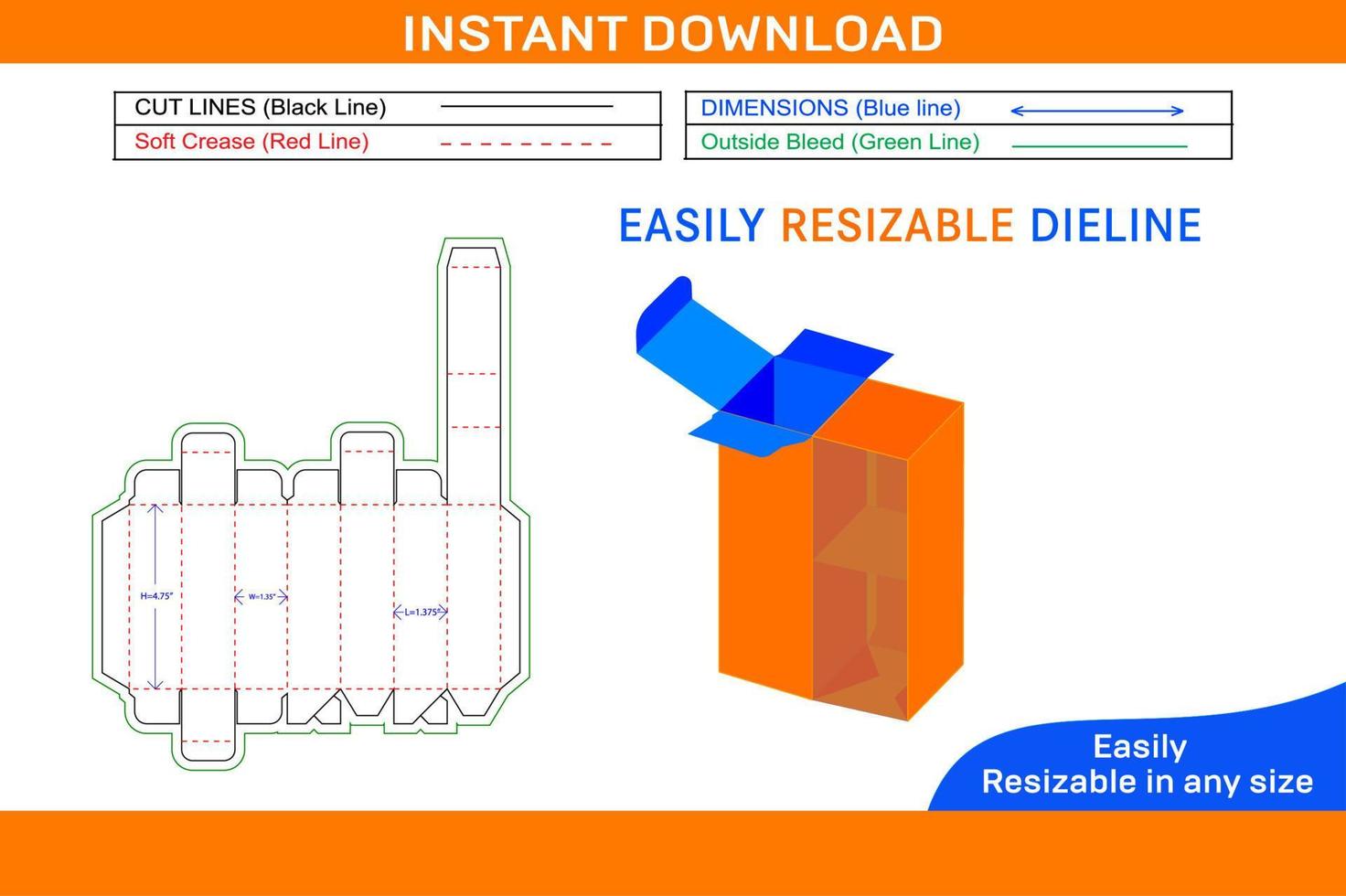 Gesicht waschen mit Sahne Verpackung Box Dieline Vorlage und 3d Box Design Box Dieline und 3d Box vektor