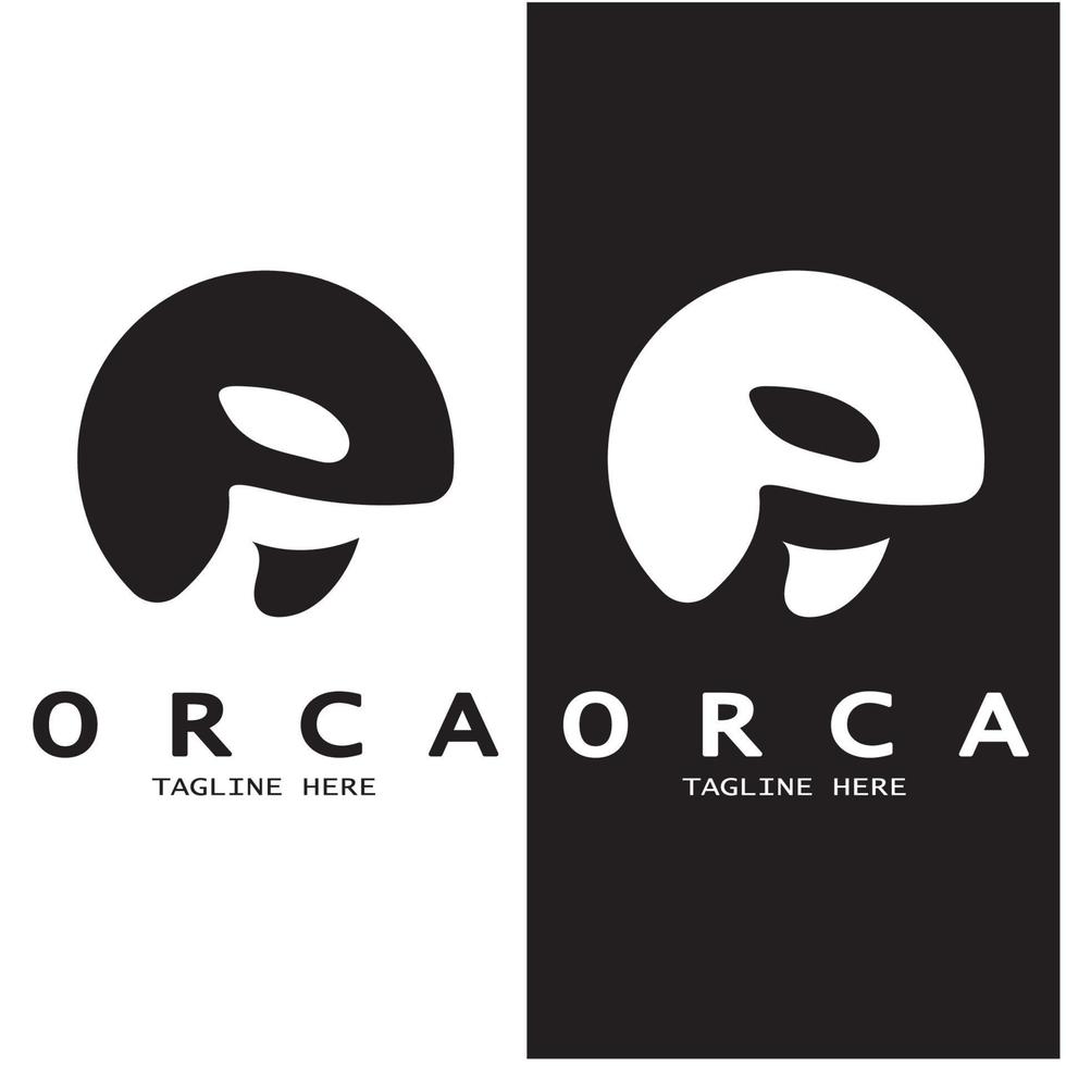 einfach Orca Wal Tier Illustration Logo kreativ Design, Mörder Wal, unter Wasser Tier. Logo zum Geschäft, Identität und branding,abzeichen,erhaltung,ökologie Konzept, Meer Tier Schutz, Vektor