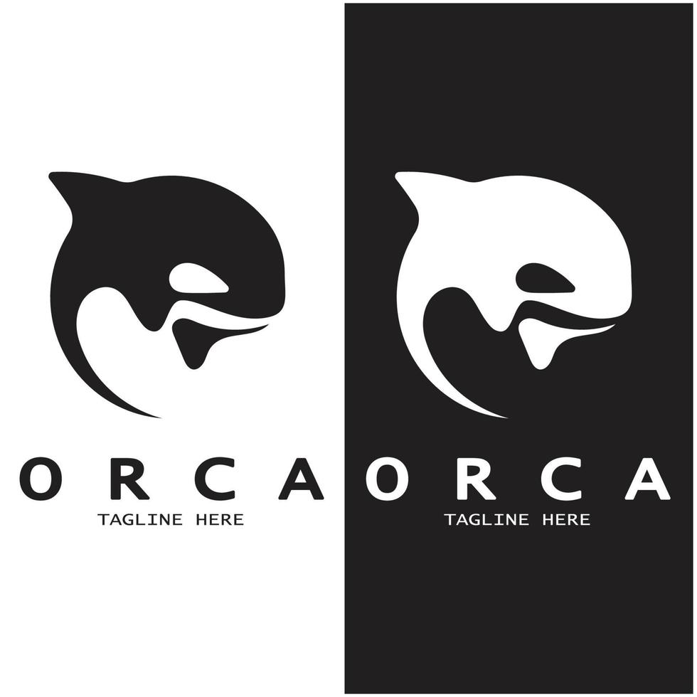 einfach Orca Wal Tier Illustration Logo kreativ Design, Mörder Wal, unter Wasser Tier. Logo zum Geschäft, Identität und branding,abzeichen,erhaltung,ökologie Konzept, Meer Tier Schutz, Vektor