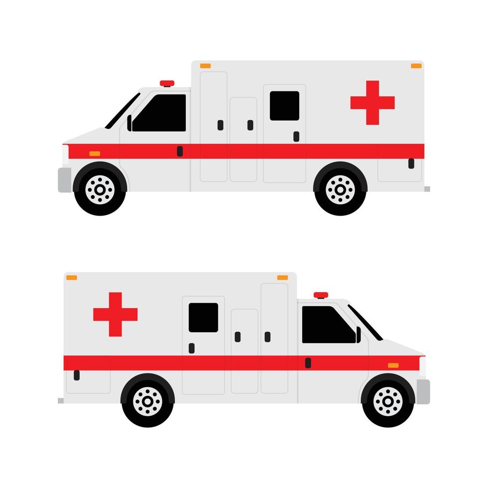 Krankenwagen Auto Vektor eben Illustration Konzept