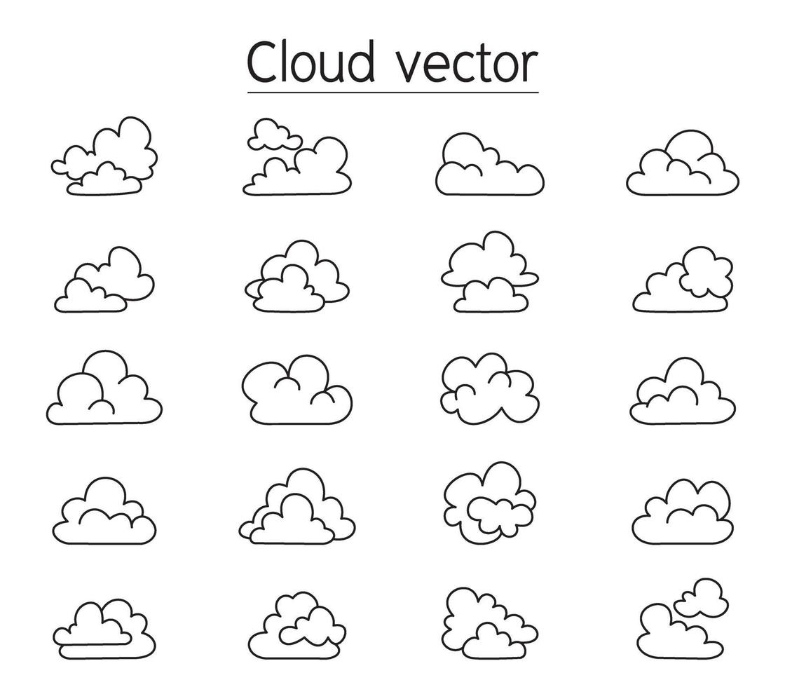 moln vektorillustration i komisk stil vektor