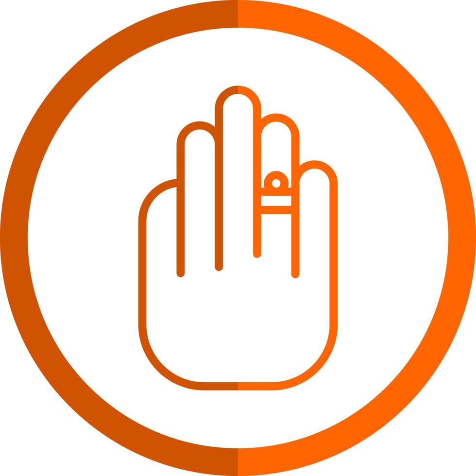 Ring in der Hand Vektor-Icon-Design vektor