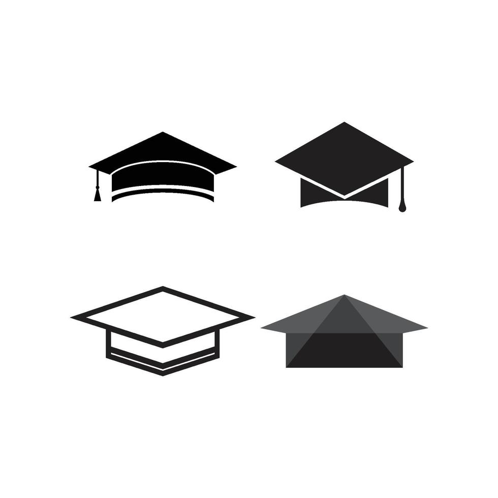 Abschlusskappe Logo-Set vektor