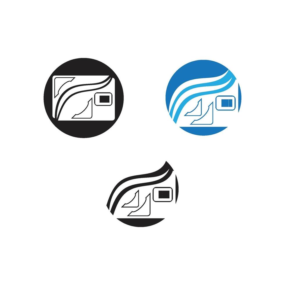 Brieftasche Logo Vektor Set