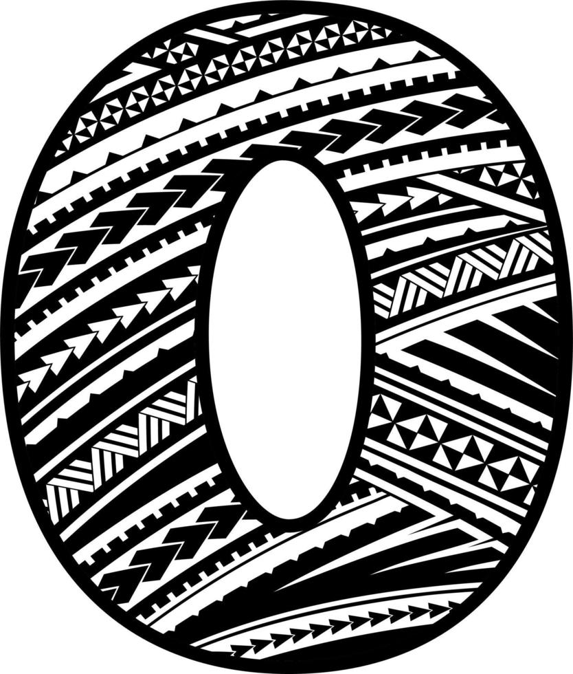 Maori Mandala Englisch Alphabet Briefe vektor