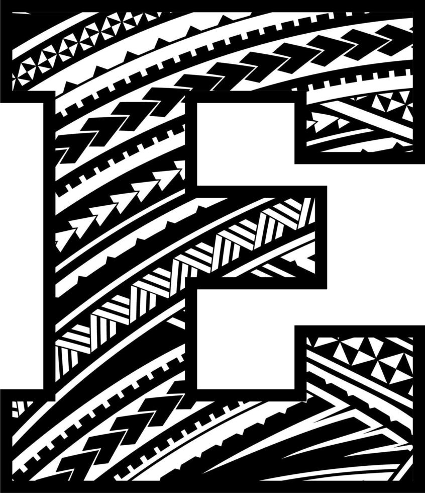 Maori Mandala Englisch Alphabet Briefe vektor