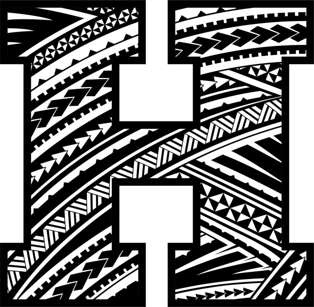 Maori Mandala Englisch Alphabet Briefe vektor