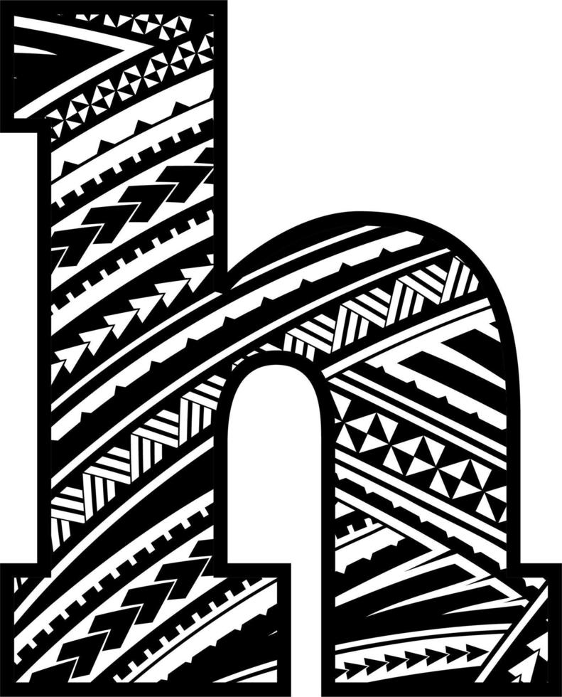 Maori Mandala Englisch Alphabet Briefe vektor