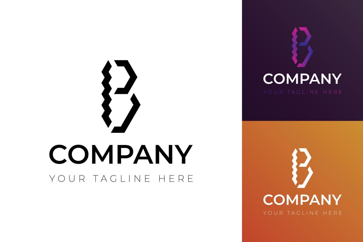 b Brief Logo zum Geschäft im anders Konzept, Unternehmen Anfang oder Konzern Identität, Logo Vektor zum Unternehmen.