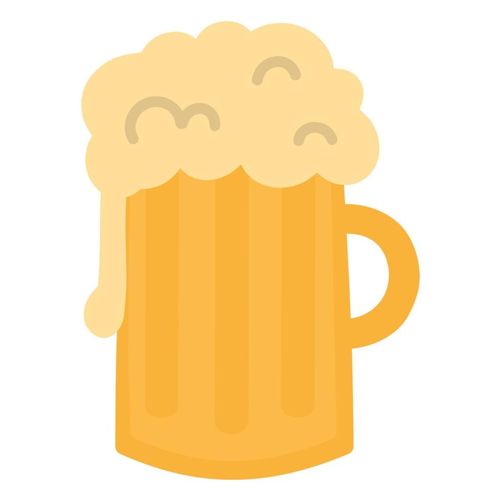 vektor bild av en glas av öl med skum. isolerat illustration av en glas av öl. öl för st. Patricks dag.