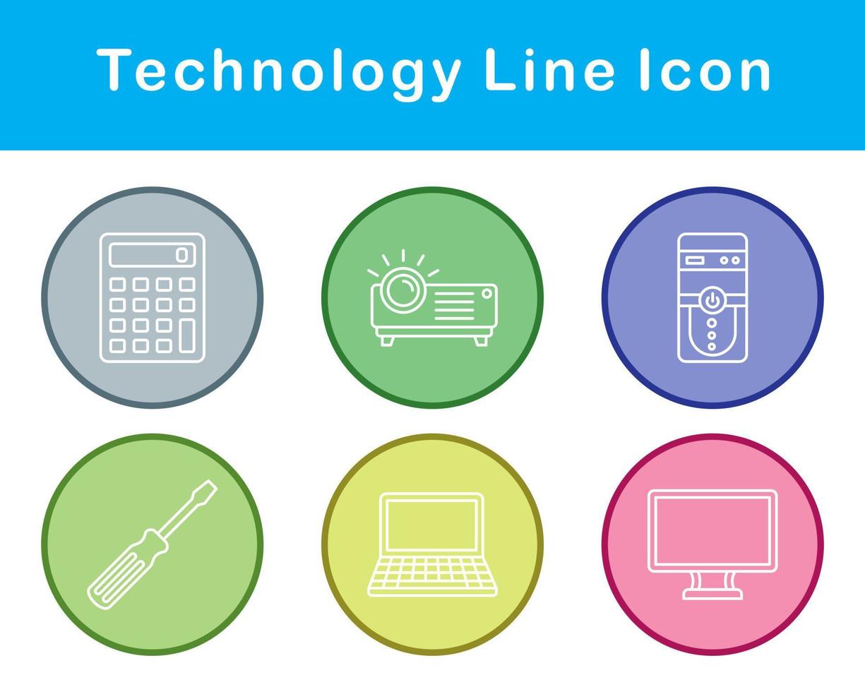 Technologie Vektor Symbol einstellen