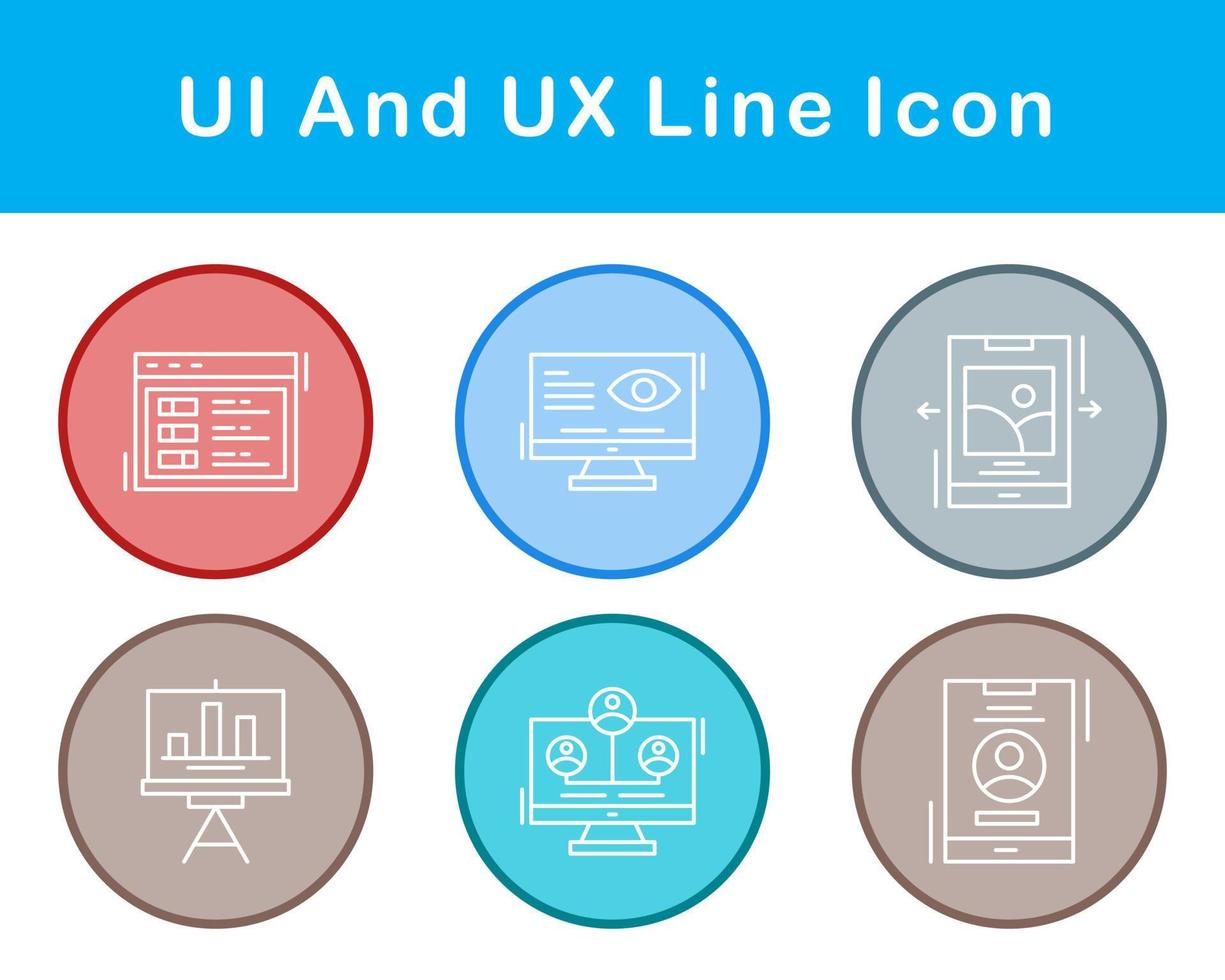 ui och ux vektor ikon uppsättning