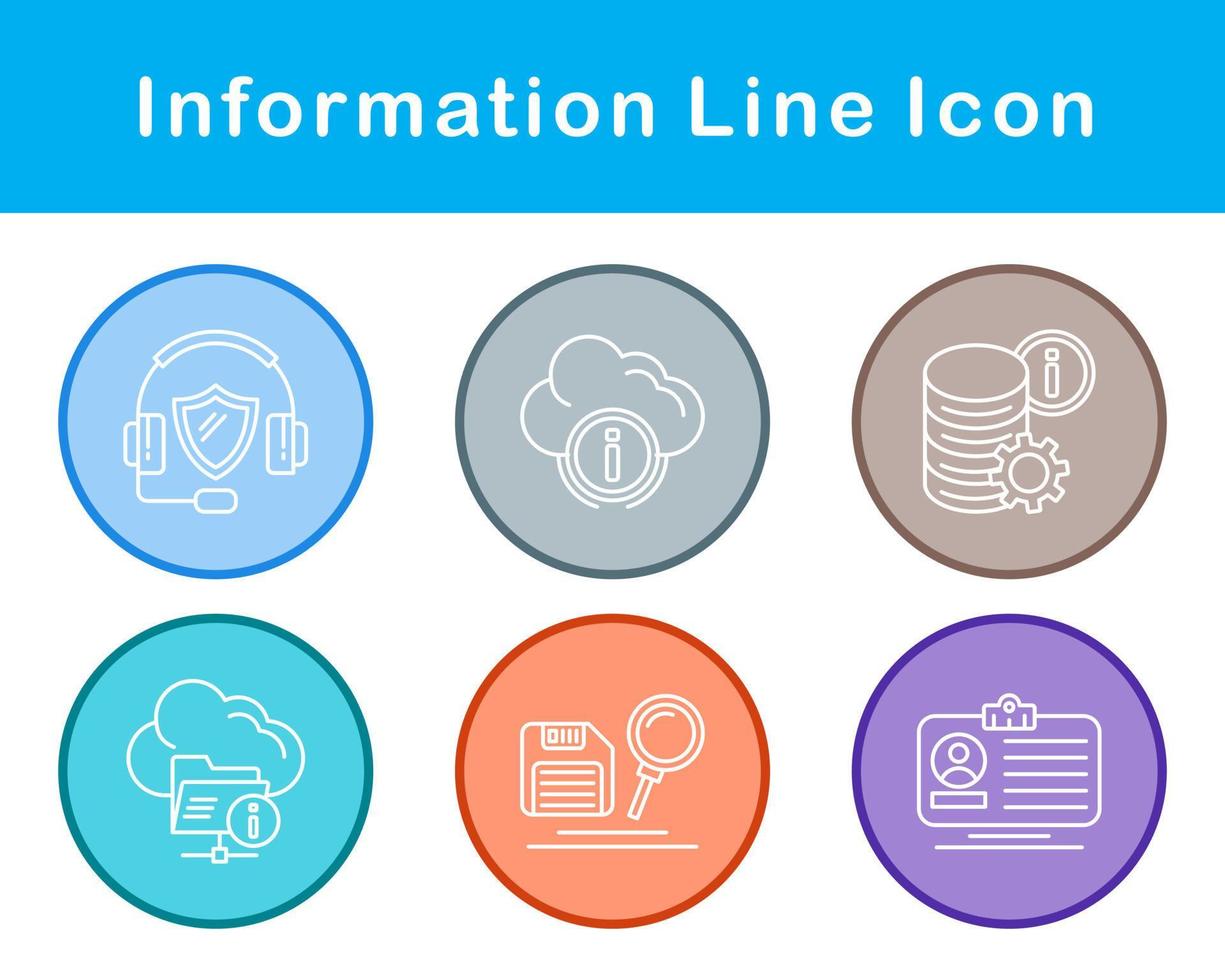 information vektor ikon uppsättning