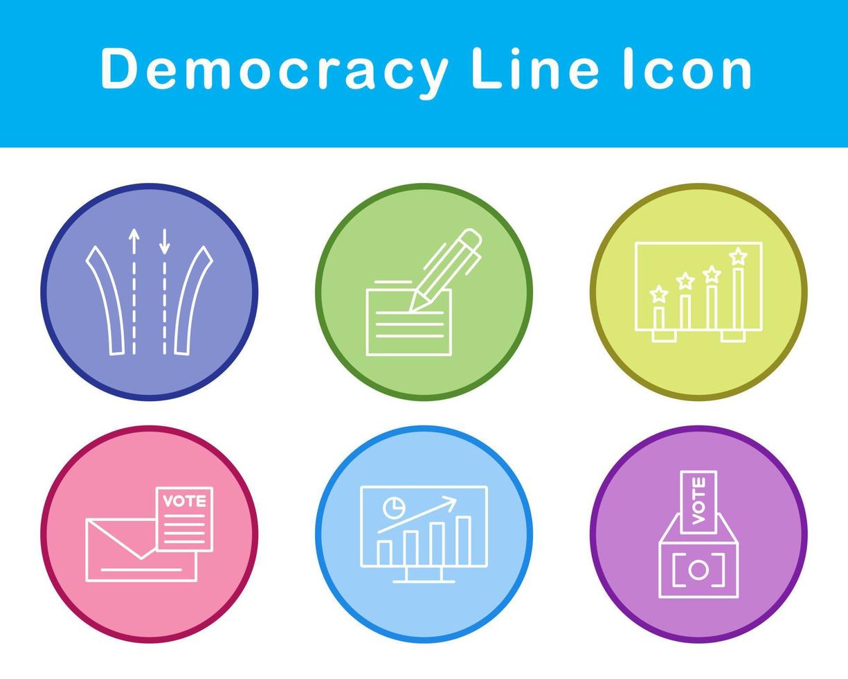 demokrati vektor ikon uppsättning