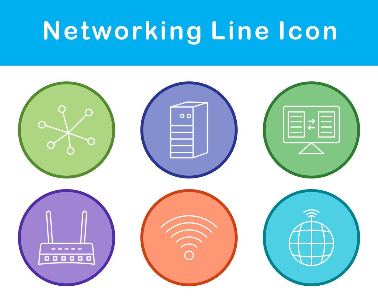 nätverkande vektor ikon uppsättning
