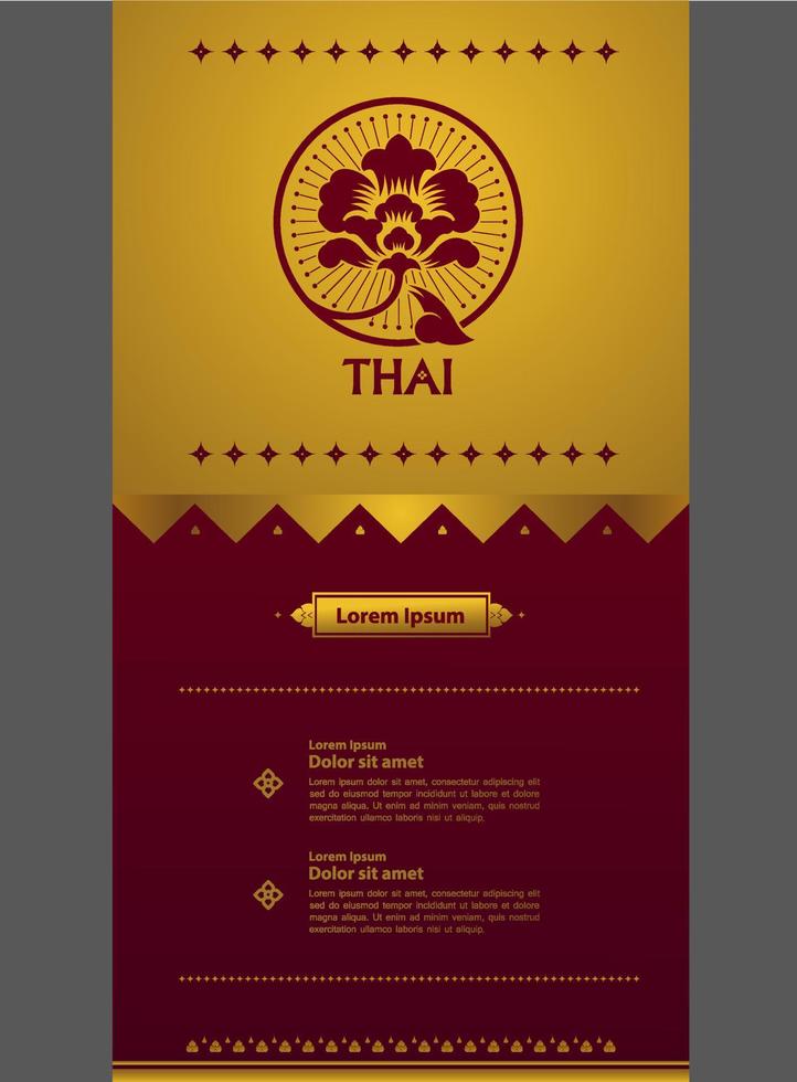 thailändisch Kunst Element zum thailändisch Grafik Design Vektor Illustration.