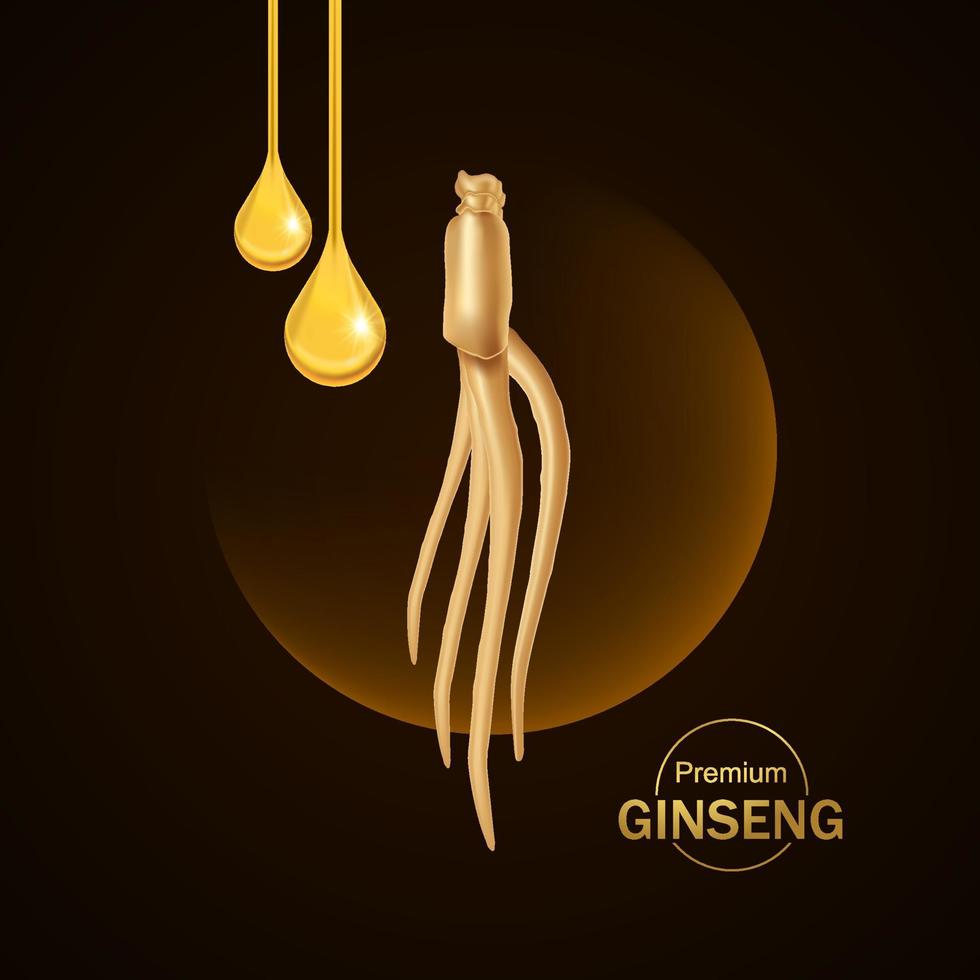 premie ginseng vektor illustration