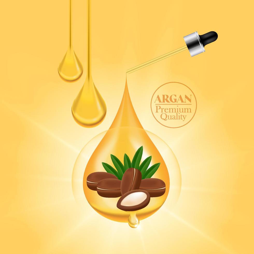 argan extrahera för hår produkt vektor illustration vektor