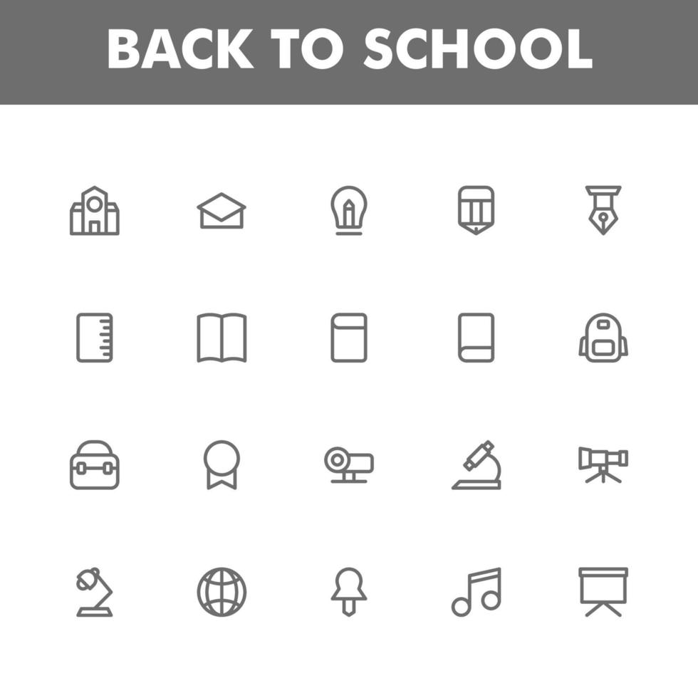 utbildning ikon pack isolerad på vit bakgrund. för din webbdesign, logotyp, app, ui. vektorgrafikillustration och redigerbar stroke. eps 10. vektor