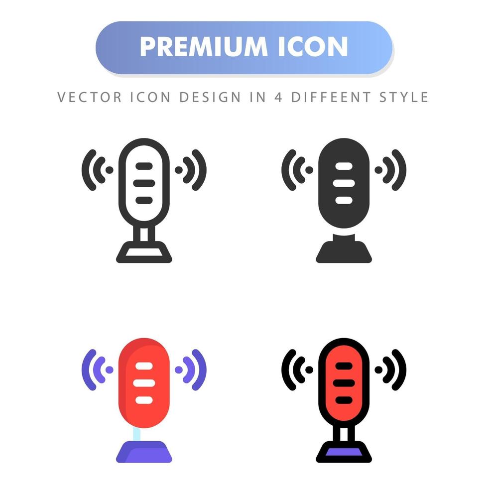 mikrofon ikon för din webbplats design, logotyp, app, ui. vektorgrafikillustration och redigerbar stroke. ikon design eps 10. vektor