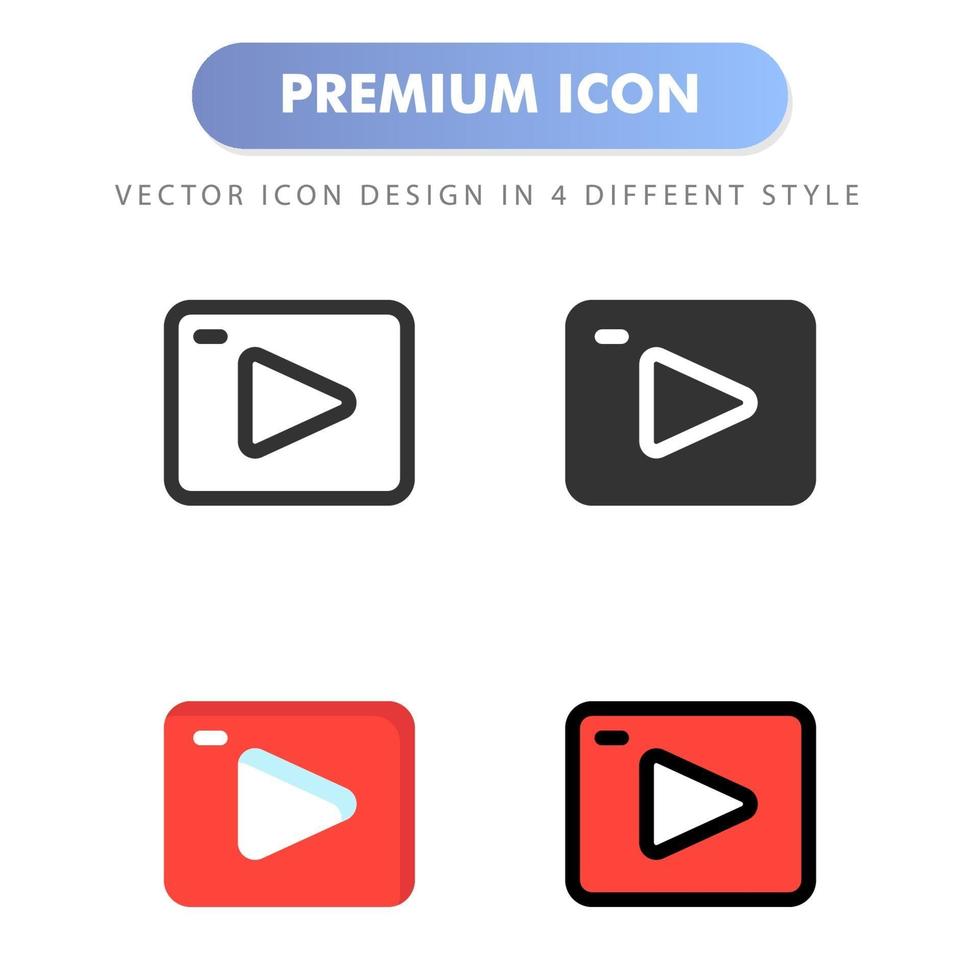Streaming-Symbol für Ihr Website-Design, Logo, App, Benutzeroberfläche. Vektorgrafiken Illustration und bearbeitbarer Strich. Icon Design EPS 10. vektor