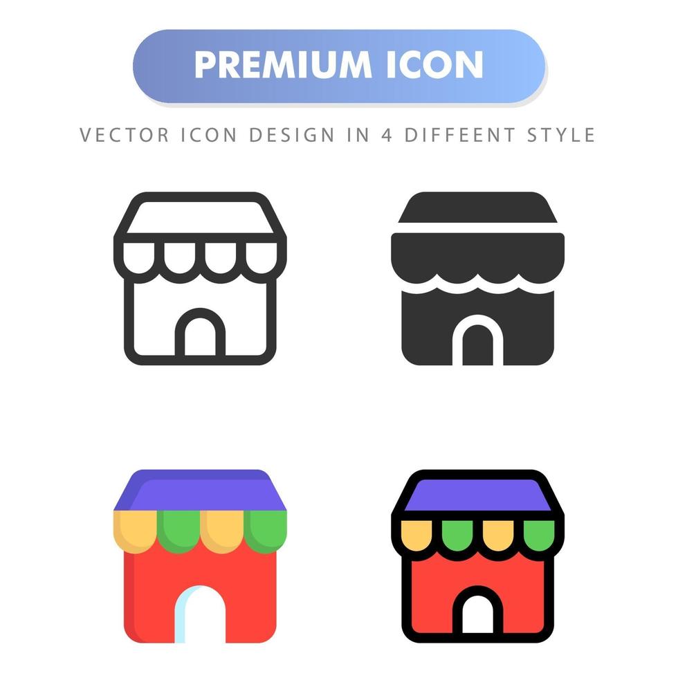 Shop-Symbol für Ihr Website-Design, Logo, App, Benutzeroberfläche. Vektorgrafiken Illustration und bearbeitbarer Strich. Icon Design EPS 10. vektor