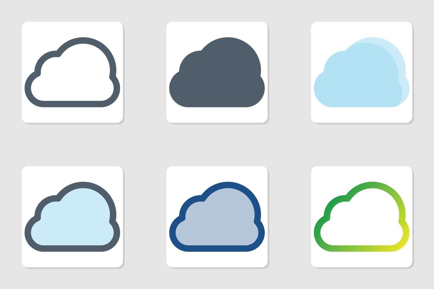 Wolkensymbol isoliert auf weißem Hintergrund. für Ihr Website-Design, Logo, App, UI. Vektorgrafiken Illustration und bearbeitbarer Strich. eps 10. vektor