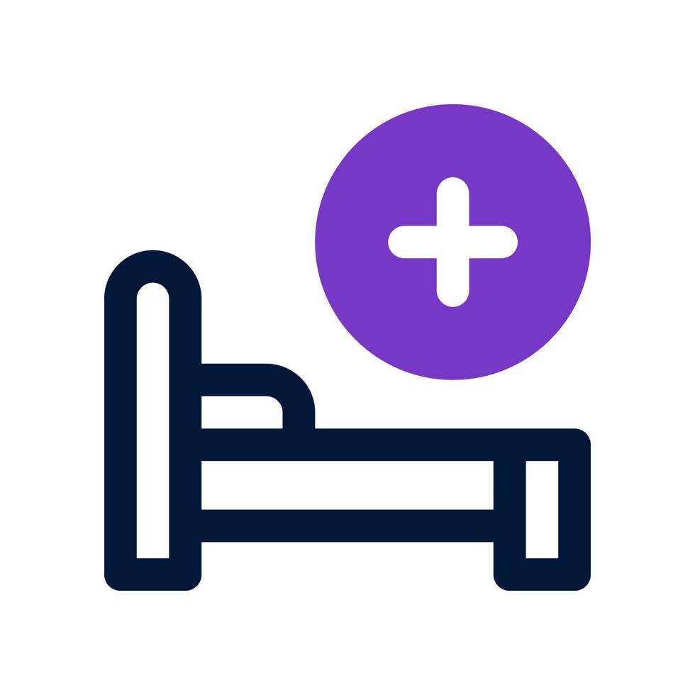 sjukhus säng ikon för din hemsida, mobil, presentation, och logotyp design. vektor