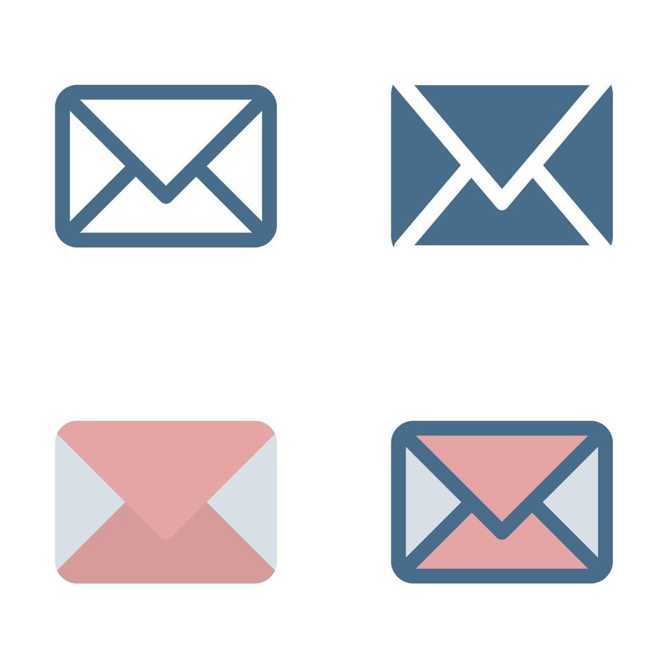 E-Mail-Symbol isoliert auf weißem Hintergrund. für Ihr Website-Design, Logo, App, UI. Vektorgrafiken Illustration und bearbeitbarer Strich. eps 10. vektor