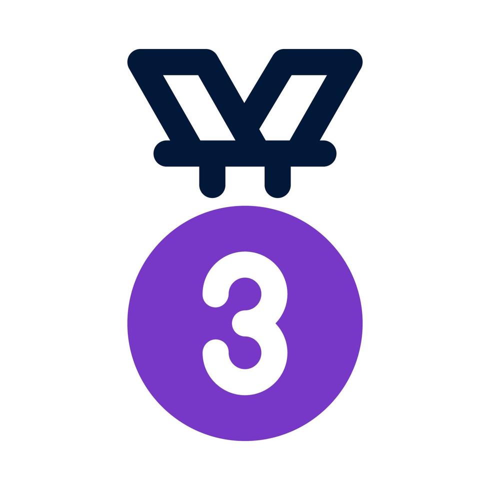 brons medalj ikon för din hemsida, mobil, presentation, och logotyp design. vektor