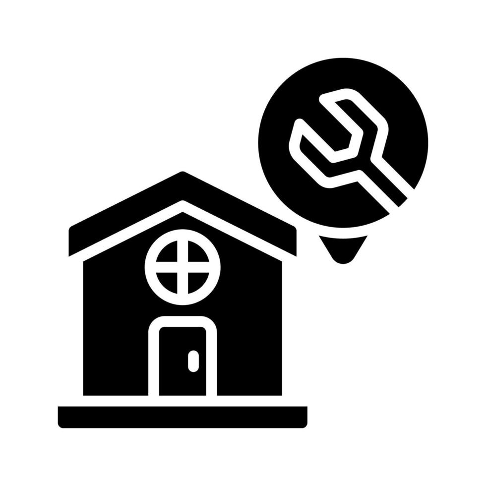 Zuhause Reparatur Symbol zum Ihre Webseite, Handy, Mobiltelefon, Präsentation, und Logo Design. vektor