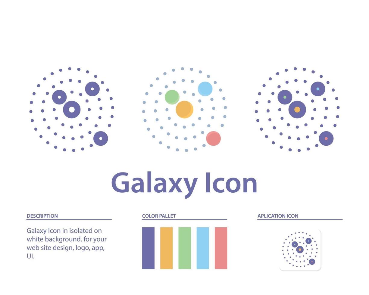 galax ikon i isolerad på vit bakgrund. för din webbdesign, logotyp, app, ui. vektorgrafikillustration och redigerbar stroke. eps 10. vektor