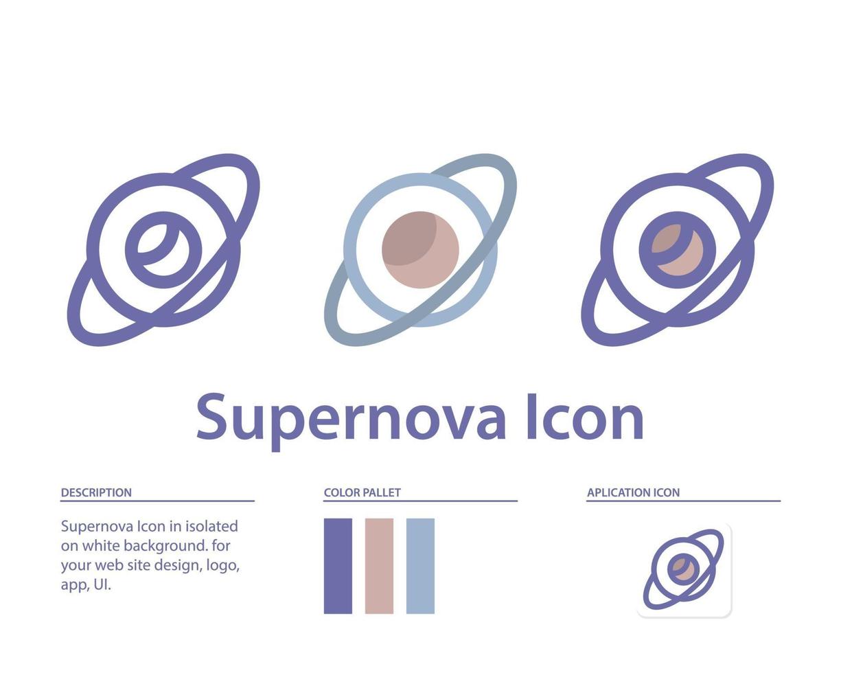 Supernova-Symbol in lokalisiert auf weißem Hintergrund. für Ihr Website-Design, Logo, App, UI. Vektorgrafiken Illustration und bearbeitbarer Strich. eps 10. vektor